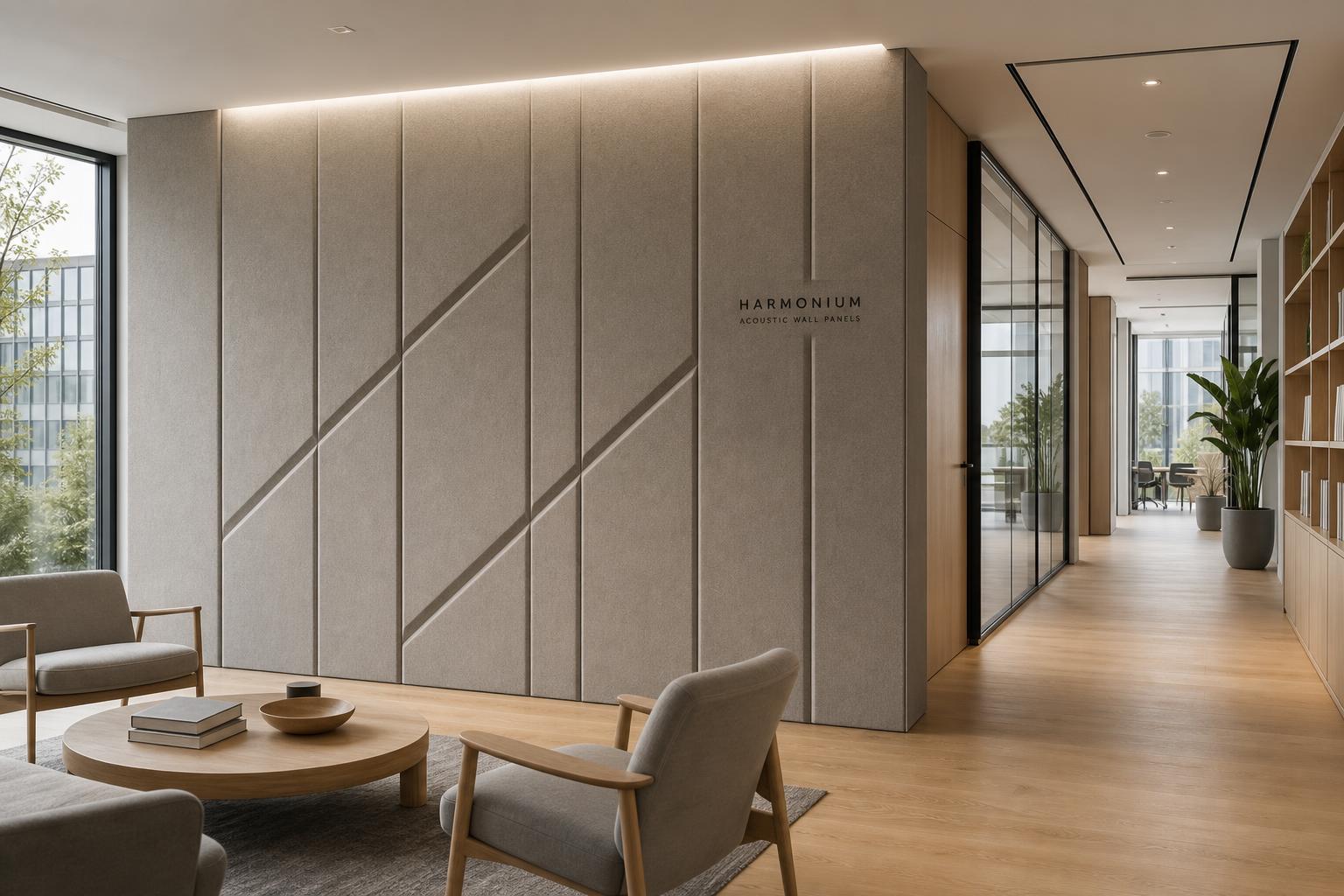 Modern Scandinavian interior featuring Harmonium acoustic wall panels